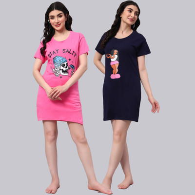 ZEPPI Typography Women Round Neck Multicolor T-Shirt