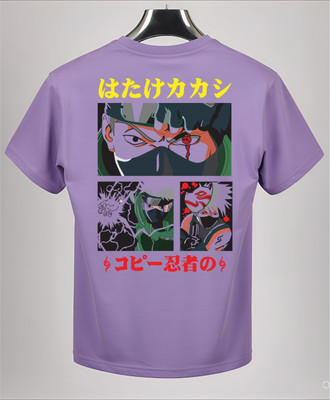BROP Graphic Print Men Round Neck Purple T-Shirt