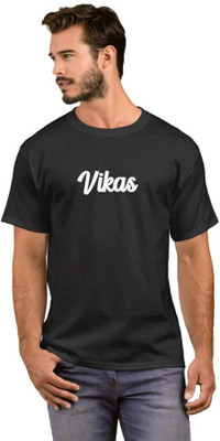 GNS Conversational, Graphic Print Men Round Neck Black T-Shirt