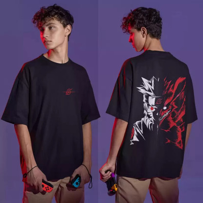 MKzone Printed Men Round Neck Black T-Shirt