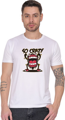 Aaso Graphic Print Men Round Neck White T-Shirt