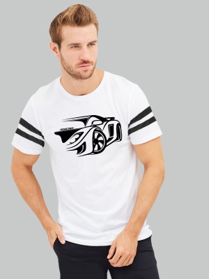 Trends Tower Printed Men Round Neck White T-Shirt