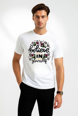 mssports Printed Men Round Neck White T-Shirt