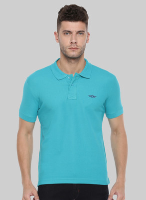 Force NXT Solid Men Polo Neck Light Green T-Shirt