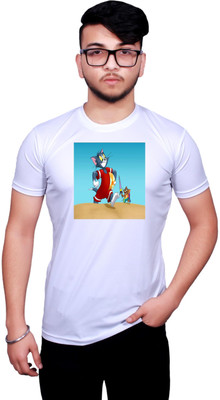 NITYANAND CREATIONS Printed Men Round Neck Multicolor T-Shirt
