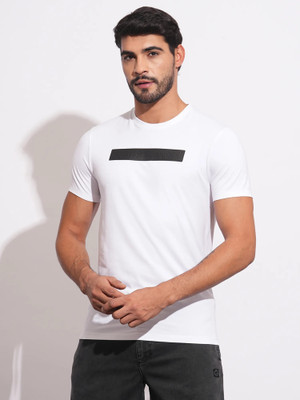 BEING HUMAN Graphic Print Men Round Neck White T-Shirt
