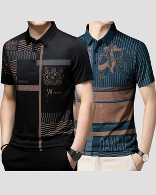 ENDGAME Printed Men Polo Neck Multicolor T-Shirt