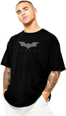 etsun Printed Men Round Neck Black T-Shirt