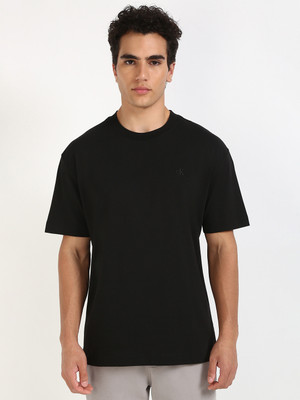 Calvin Klein Jeans Graphic Print Men Crew Neck Black T-Shirt