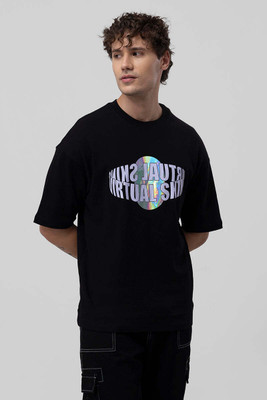 Snitch Printed, Typography Men Round Neck Black T-Shirt