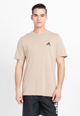 ADIDAS Printed Men Round Neck Green T-Shirt