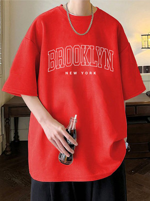 Cool Plus Printed Men Round Neck Red T-Shirt