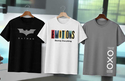 CONVENTIONAL ATTITUDE Printed Men Round Neck Multicolor T-Shirt