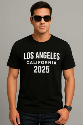 DARA Printed, Graphic Print Men Round Neck Black T-Shirt