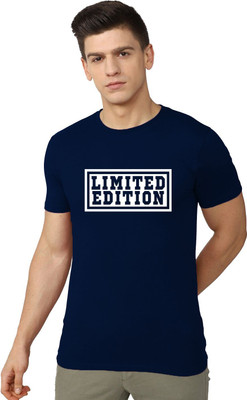 OrrganicChics Typography Men Round Neck Navy Blue T-Shirt