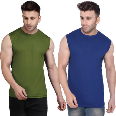 Moordale Fab Solid Men Round Neck Dark Blue T-Shirt