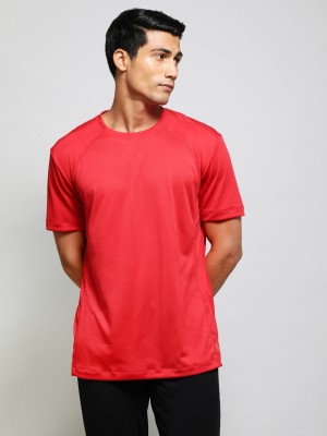 JOCKEY Solid Men Round Neck Red T-Shirt