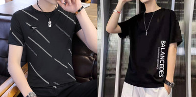 Axxitude Printed Men Round Neck Black T-Shirt