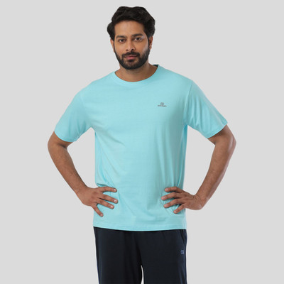 Ariser Solid Men Round Neck Light Green T-Shirt