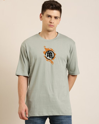 CHITRAA STYLE Printed Men Round Neck Grey T-Shirt