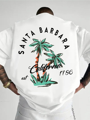 Relva Printed Men Round Neck White T-Shirt