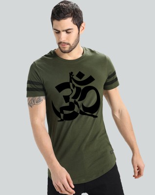 Trends Tower Typography Men Round Neck Green T-Shirt