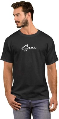 Exoctic Silver Conversational, Graphic Print Men Round Neck Black T-Shirt