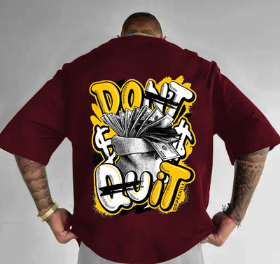 Manly Tees Printed Men Round Neck Maroon T-Shirt