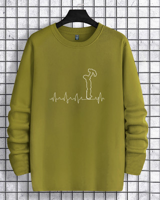 LGGARMENTS Printed Men Round Neck Light Green T-Shirt