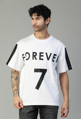 Dili Clothing Printed Men Round Neck White T-Shirt