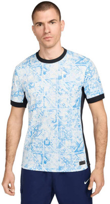 rjm Printed Men Polo Neck Blue T-Shirt