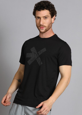 HRX by Hrithik Roshan Graphic Print Men Round Neck Black T-Shirt