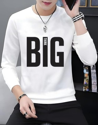 YI FASHION Graphic Print Men Round Neck White T-Shirt