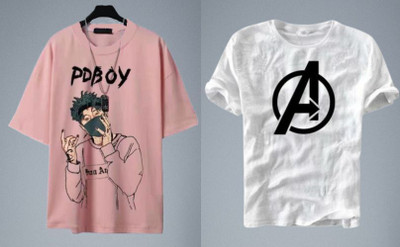 stylesmyth Printed Men Round Neck Multicolor T-Shirt