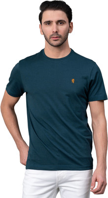 RED TAPE Solid Men Round Neck Blue T-Shirt