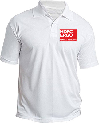 PrintHolic Graphic Print Men Polo Neck White T-Shirt