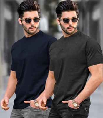 TRIPR Solid Men Round Neck Multicolor T-Shirt