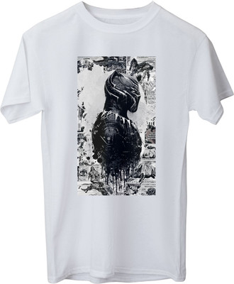 VIRAJ VINTAGE Printed Men Round Neck White T-Shirt