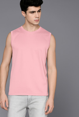 Jangoboy Solid Men Round Neck Grey T-Shirt