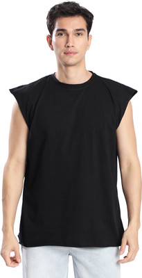 Bene Kleed Solid Men Round Neck Black T-Shirt