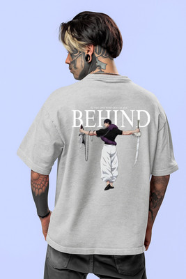 dos hermanos Printed Men Round Neck Grey T-Shirt