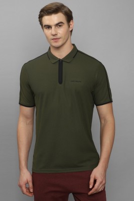 LOUIS PHILIPPE Solid Men Polo Neck Green T-Shirt