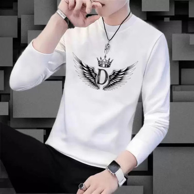 JH STYLE Graphic Print Men Round Neck White T-Shirt