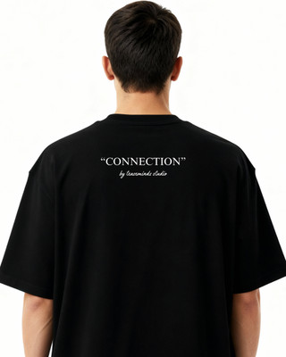 TeaseMinds Studio Printed Men Round Neck Black T-Shirt