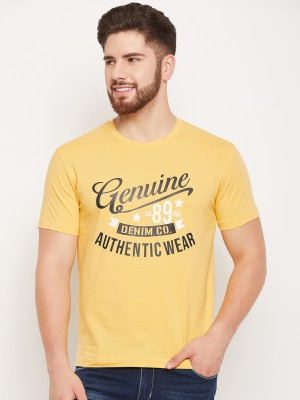 CANTABIL Typography Men Round Neck Yellow T-Shirt