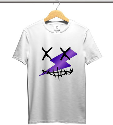 Doomee Printed Men Round Neck White T-Shirt