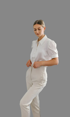 Hityani Women Solid Casual White Shirt