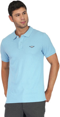 Zvezda Solid Men Polo Neck Dark Blue T-Shirt