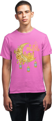 inkwale Graphic Print Men Round Neck Black T-Shirt