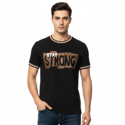 zinpand Typography, Graphic Print Men Round Neck Maroon T-Shirt